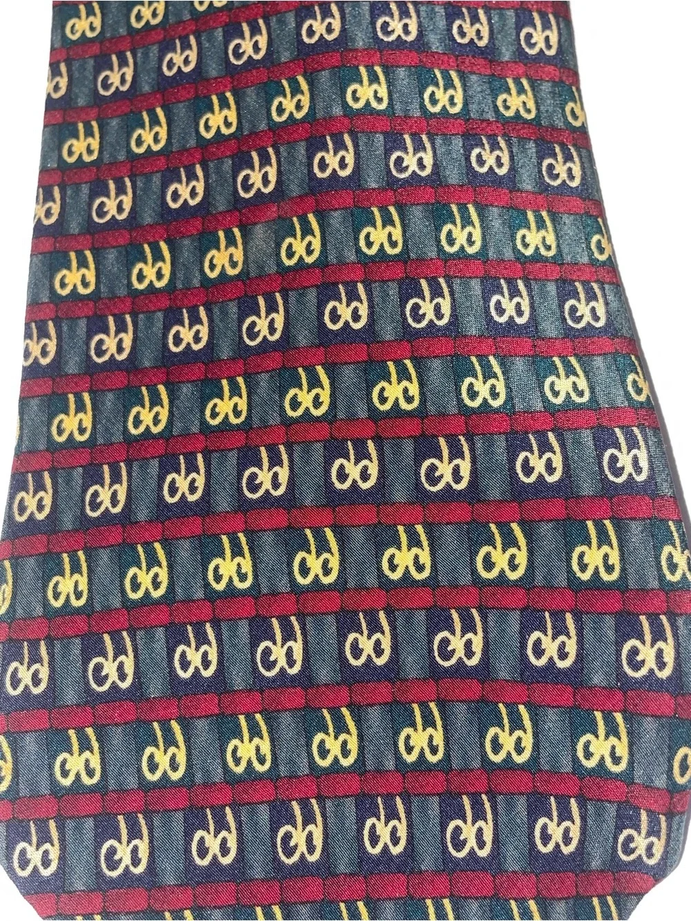 Vintage J. Garcia Birdland Silk Tie Collection 14 Loops Pattern Navy Red